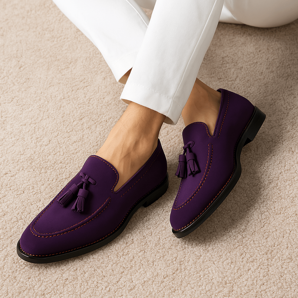 LUXEOUTFIT | Loafer mit Quasten aus weichem Leder 2
