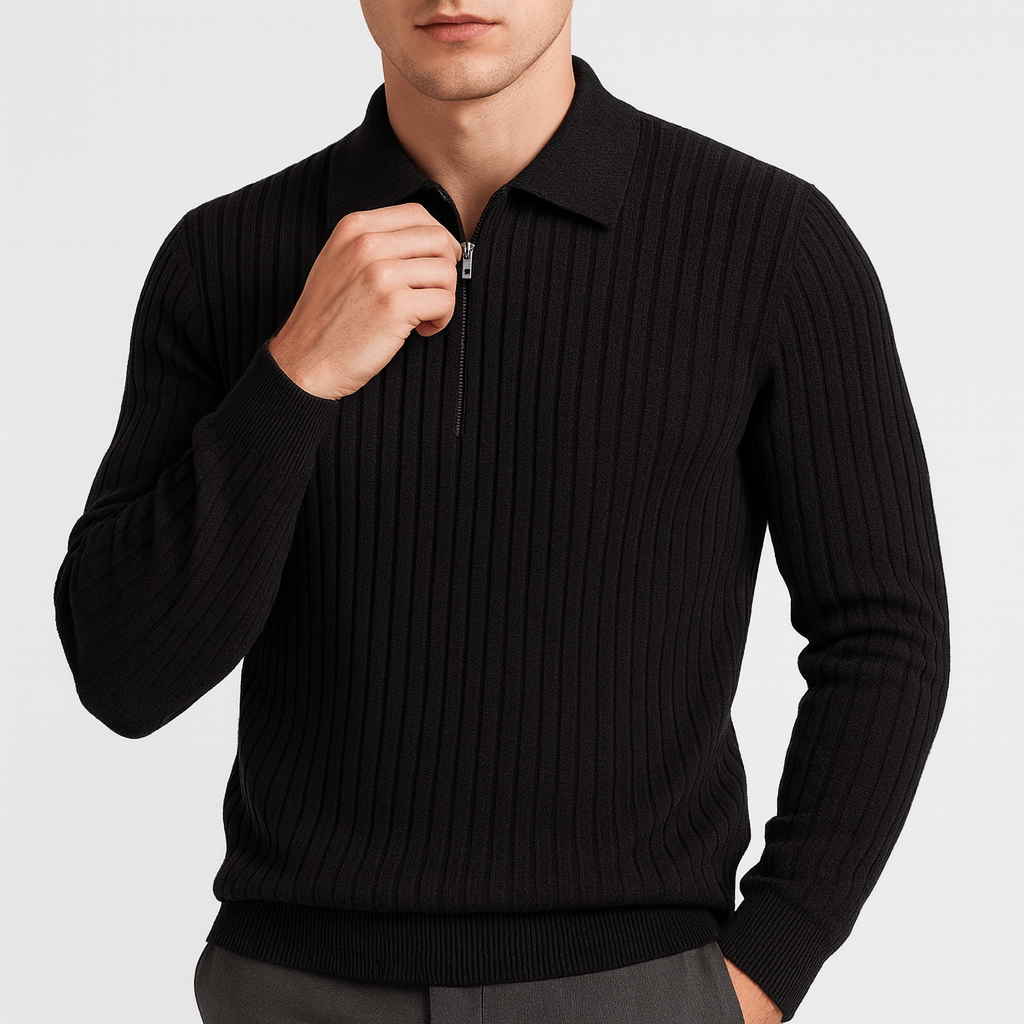LUXEOUTFIT | Merino Quarter Zip 1