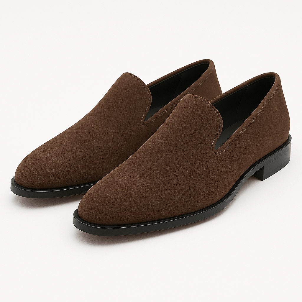 LUXEOUTFIT | Moderne klassische Wildleder-Loafer 3