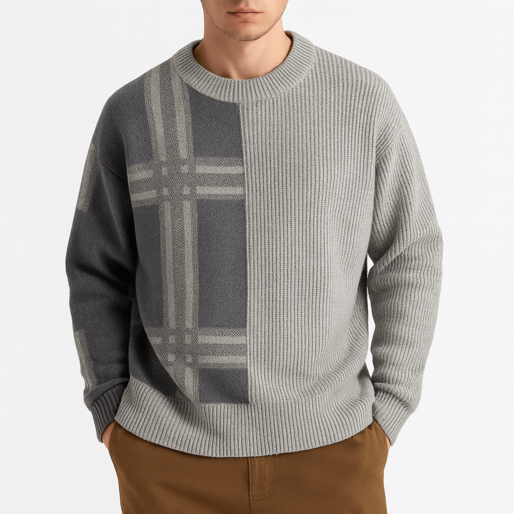 LUXEOUTFIT | Patchwork-Pullover mit Rundhalsausschnitt 1