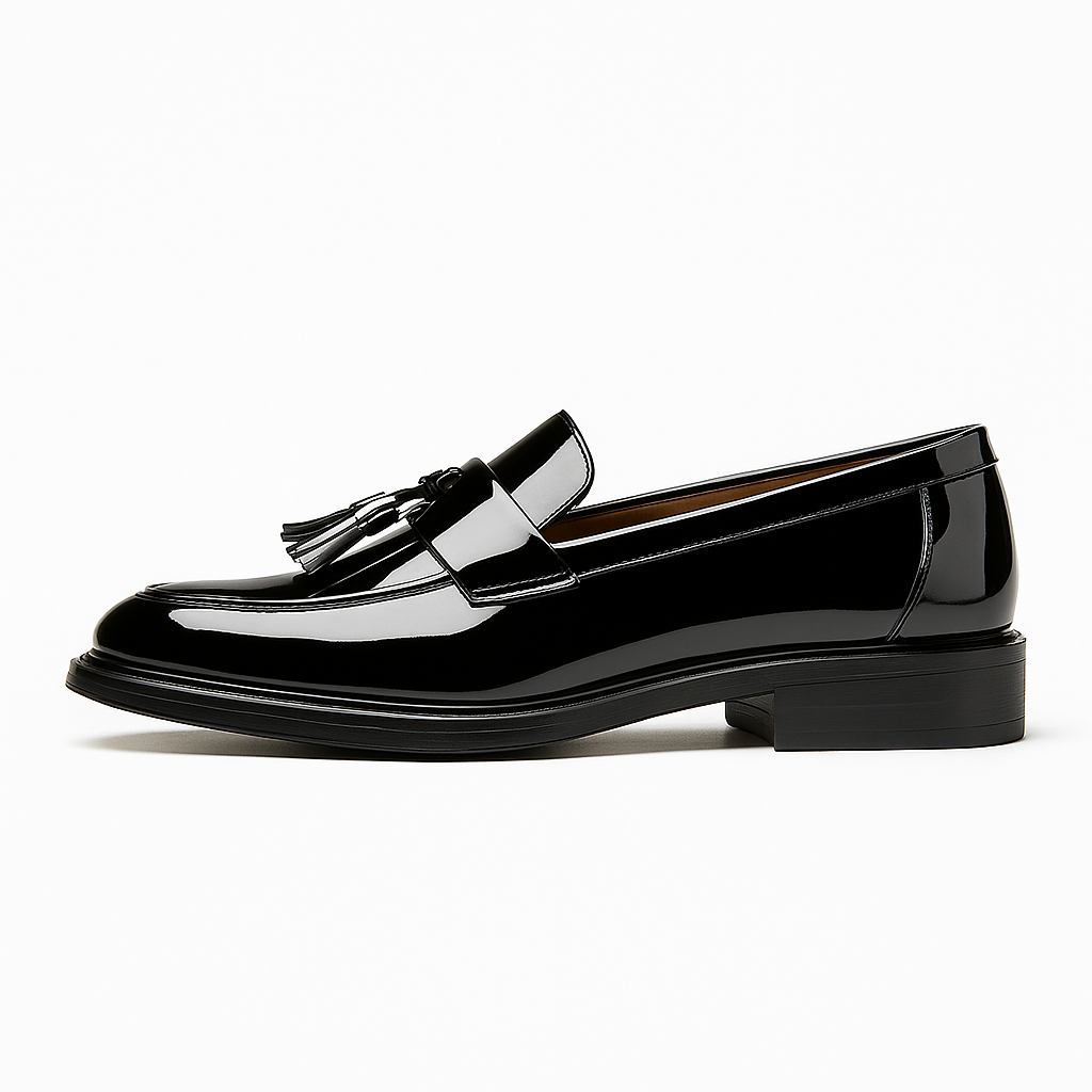 LUXEOUTFIT | Polierte Loafer mit Quaste 1