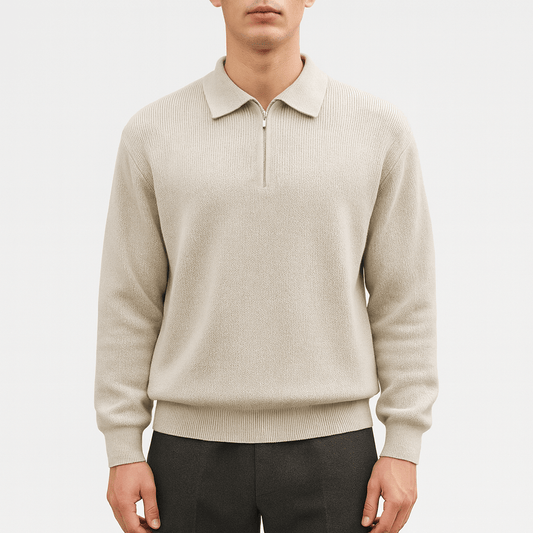 LUXEOUTFIT | Polopullover mit Reißverschluss 0