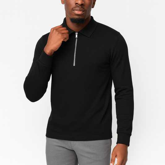 LUXEOUTFIT | Polopullover mit Reißverschluss 0