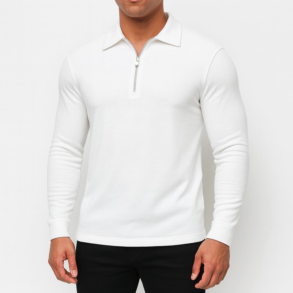 LUXEOUTFIT | Polopullover mit Reißverschluss 1
