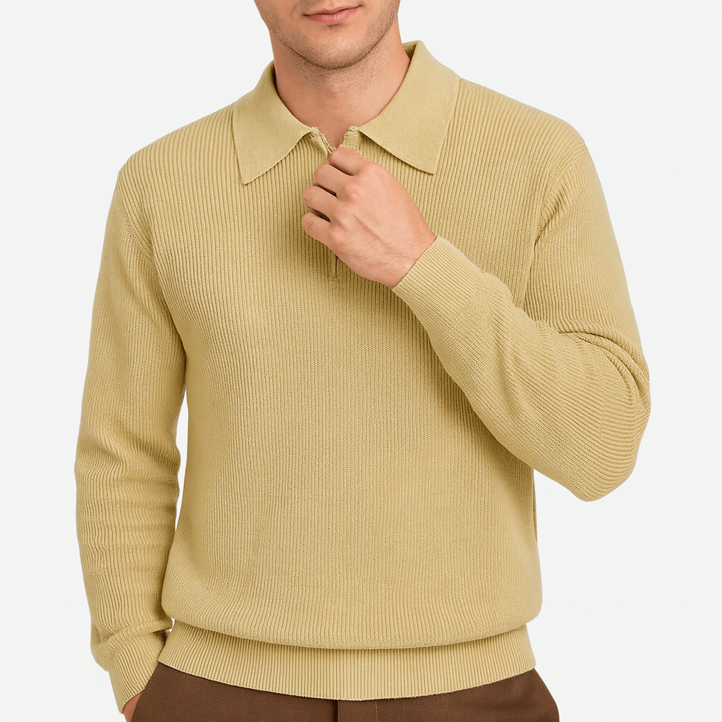 LUXEOUTFIT | Polopullover mit Reißverschluss 2