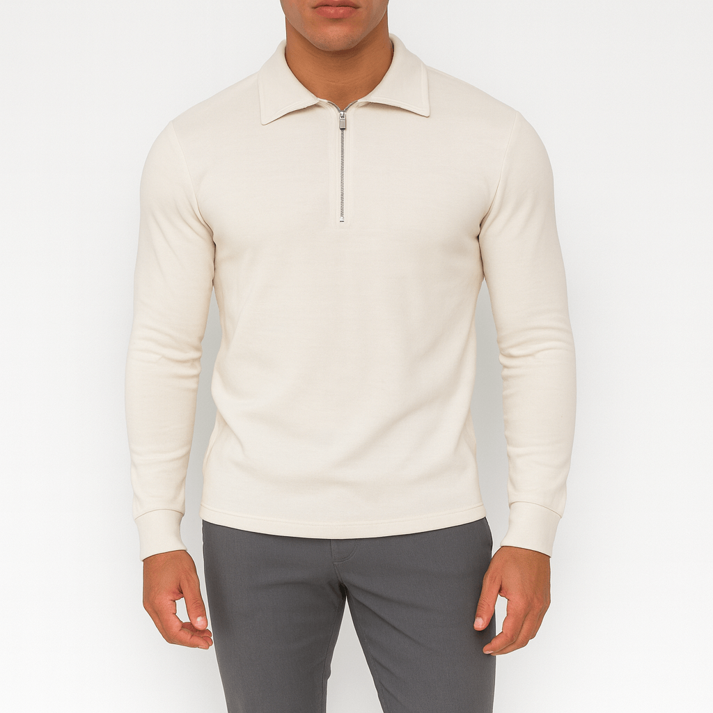 LUXEOUTFIT | Polopullover mit Reißverschluss 3
