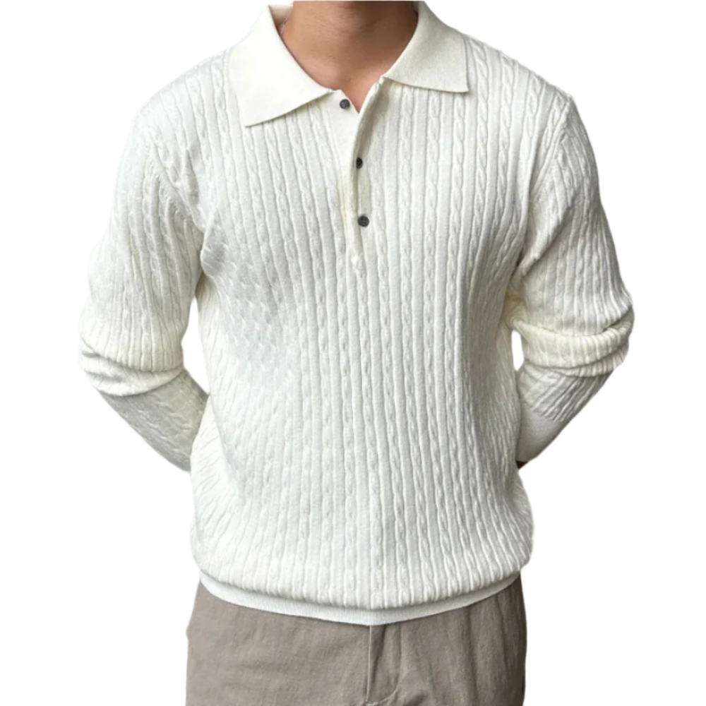 LUXEOUTFIT | Polopullover mit Zopfmuster 0