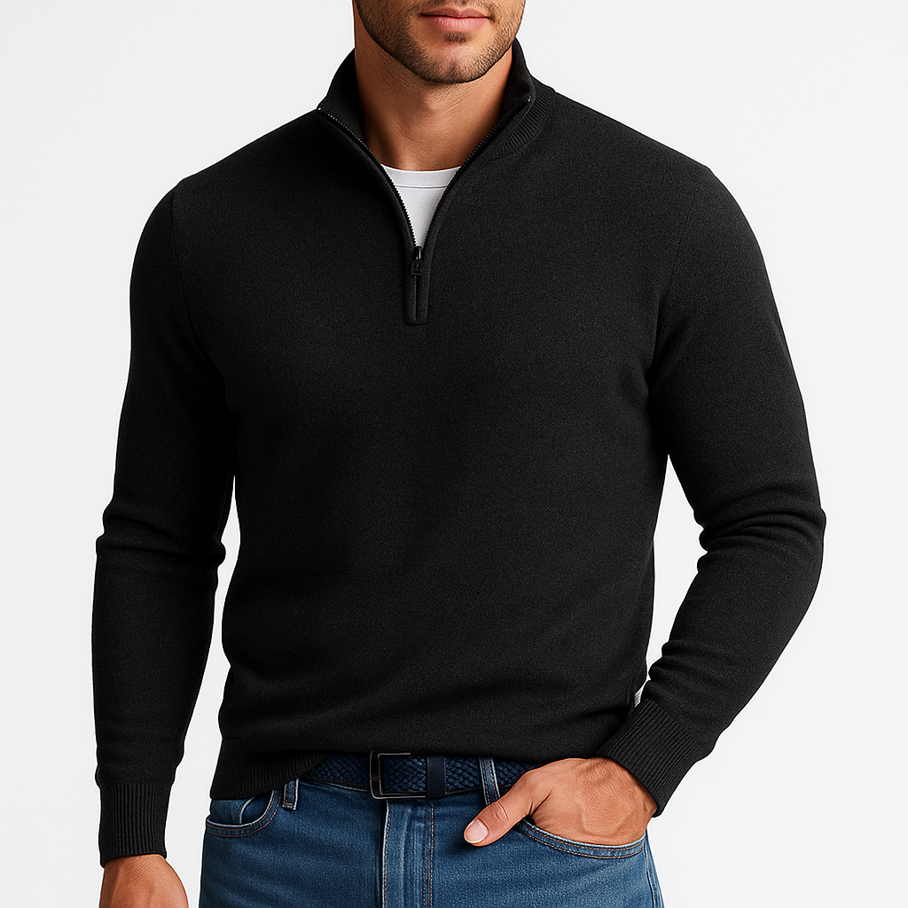 LUXEOUTFIT | Premium-Pullover mit Reißverschluss 0