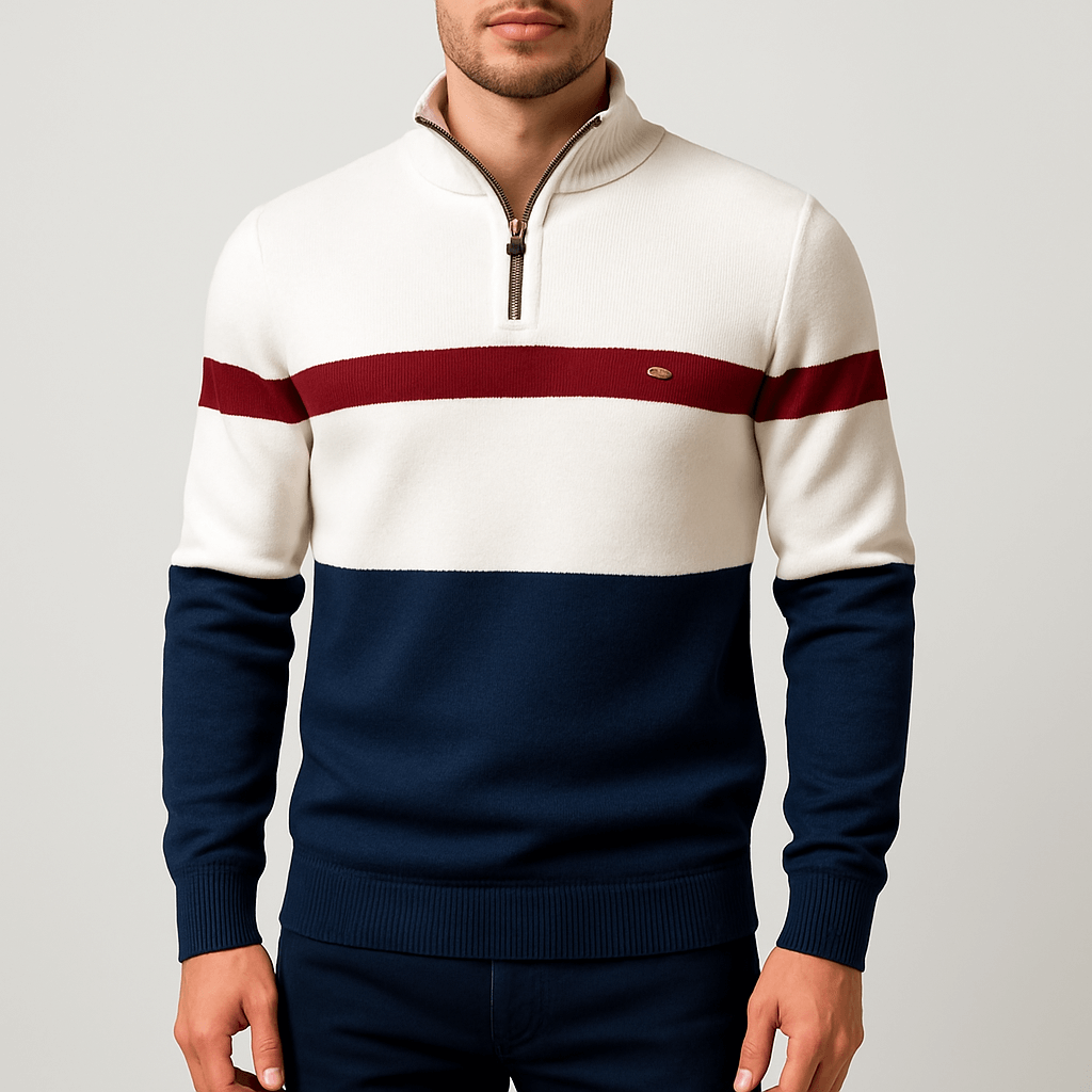 LUXEOUTFIT | Pullover mit Farbblock 1