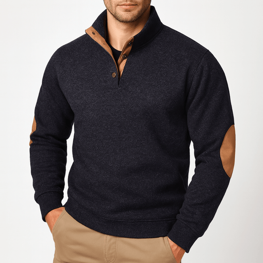 LUXEOUTFIT | Pullover mit Knopfkragen 0