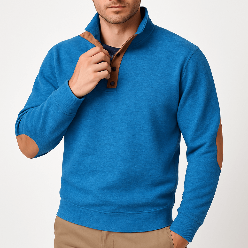LUXEOUTFIT | Pullover mit Knopfkragen 1