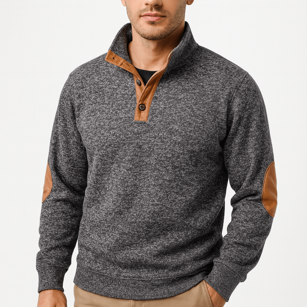 LUXEOUTFIT | Pullover mit Knopfkragen 3