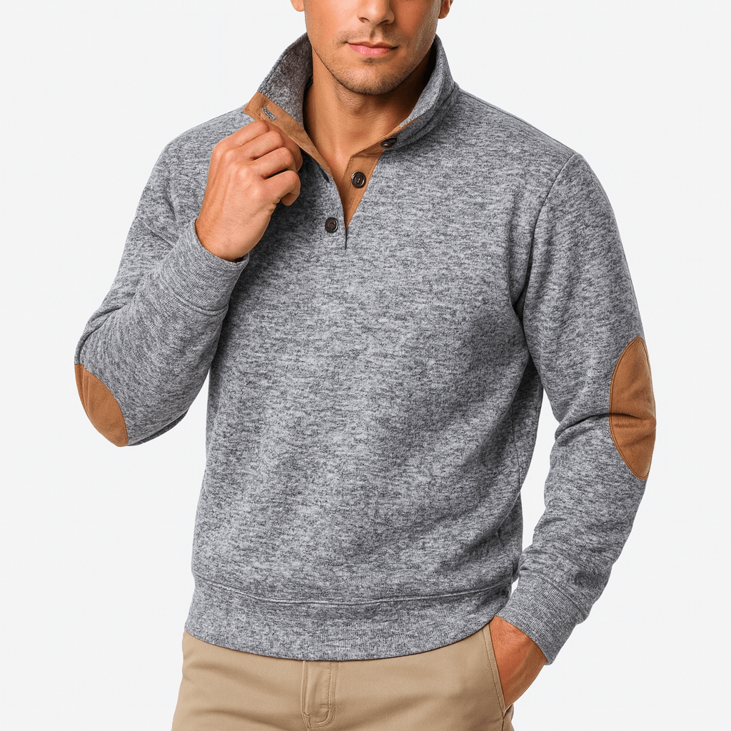 LUXEOUTFIT | Pullover mit Knopfkragen 4