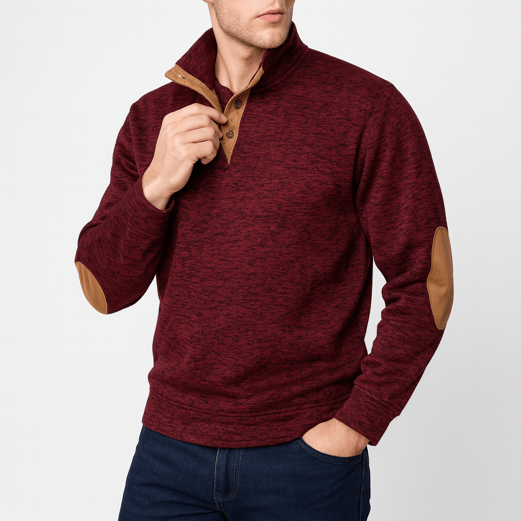 LUXEOUTFIT | Pullover mit Knopfkragen 8