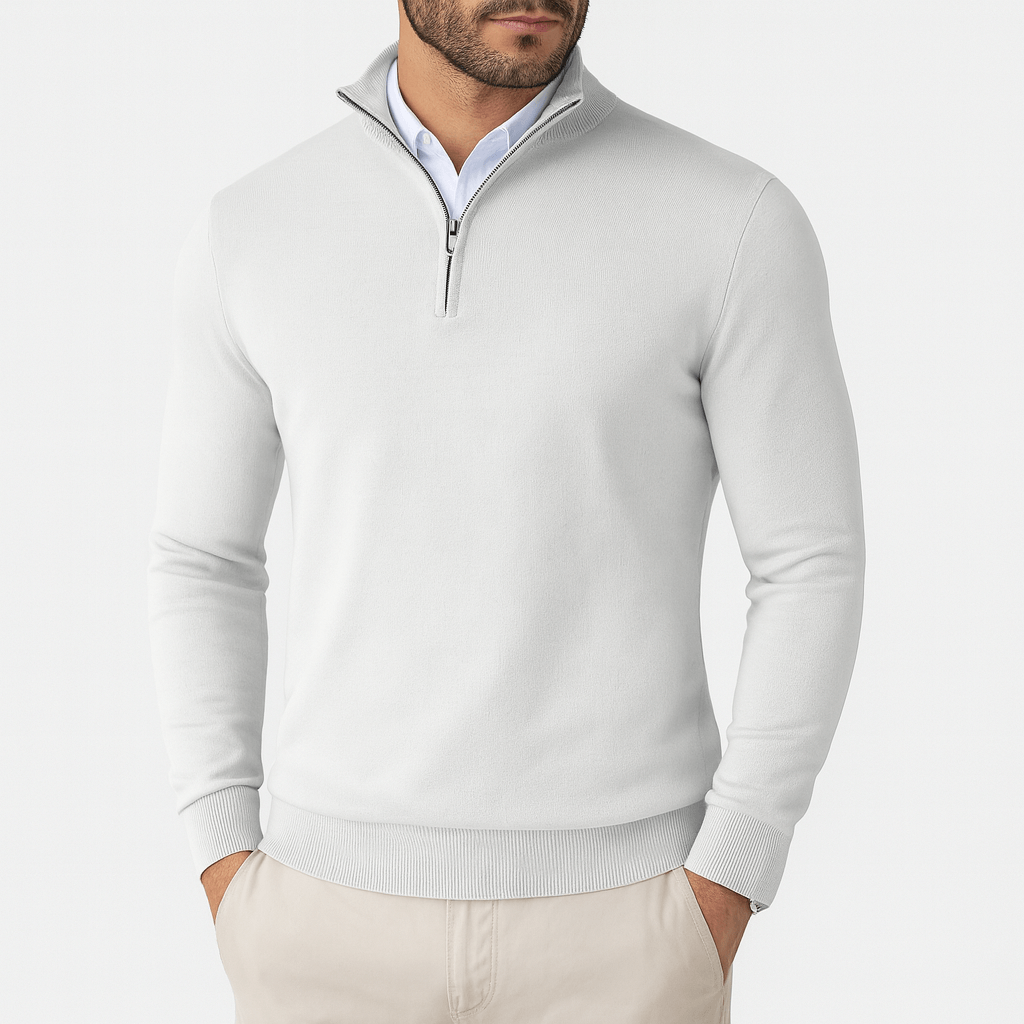 LUXEOUTFIT | Pullover mit Reißverschlusskragen 1