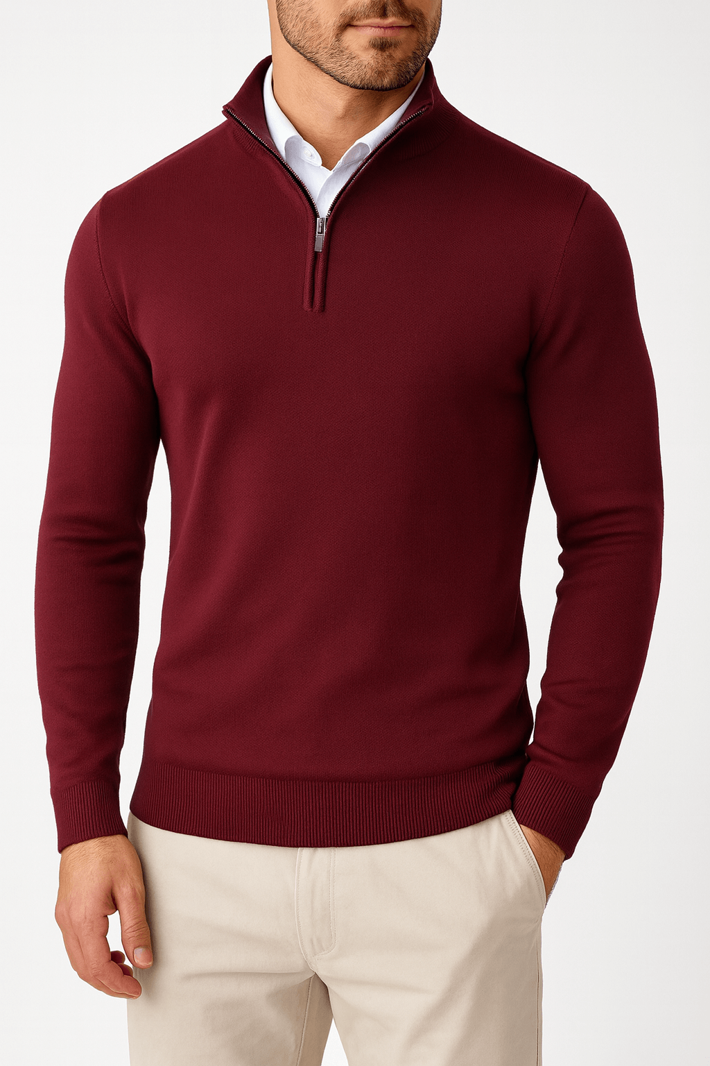 LUXEOUTFIT | Pullover mit Reißverschlusskragen 2