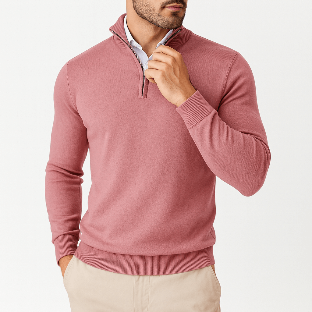 LUXEOUTFIT | Pullover mit Reißverschlusskragen 3