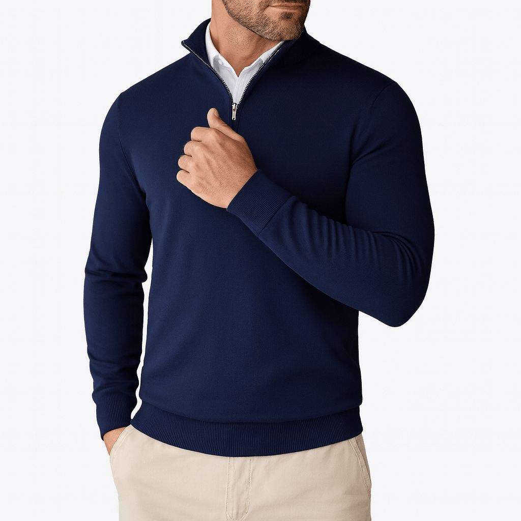 LUXEOUTFIT | Pullover mit Reißverschlusskragen 4