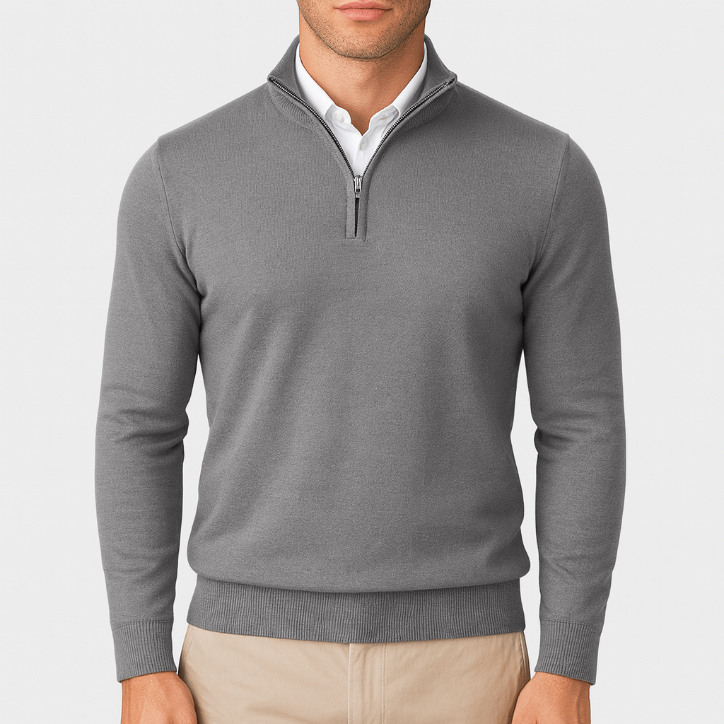 LUXEOUTFIT | Pullover mit Reißverschlusskragen 5