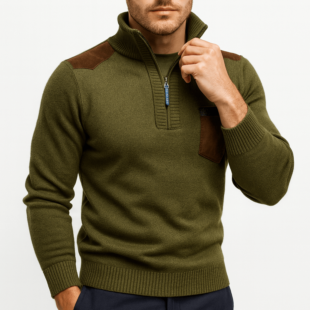 LUXEOUTFIT | Pullover mit Viertelreißverschluss 1