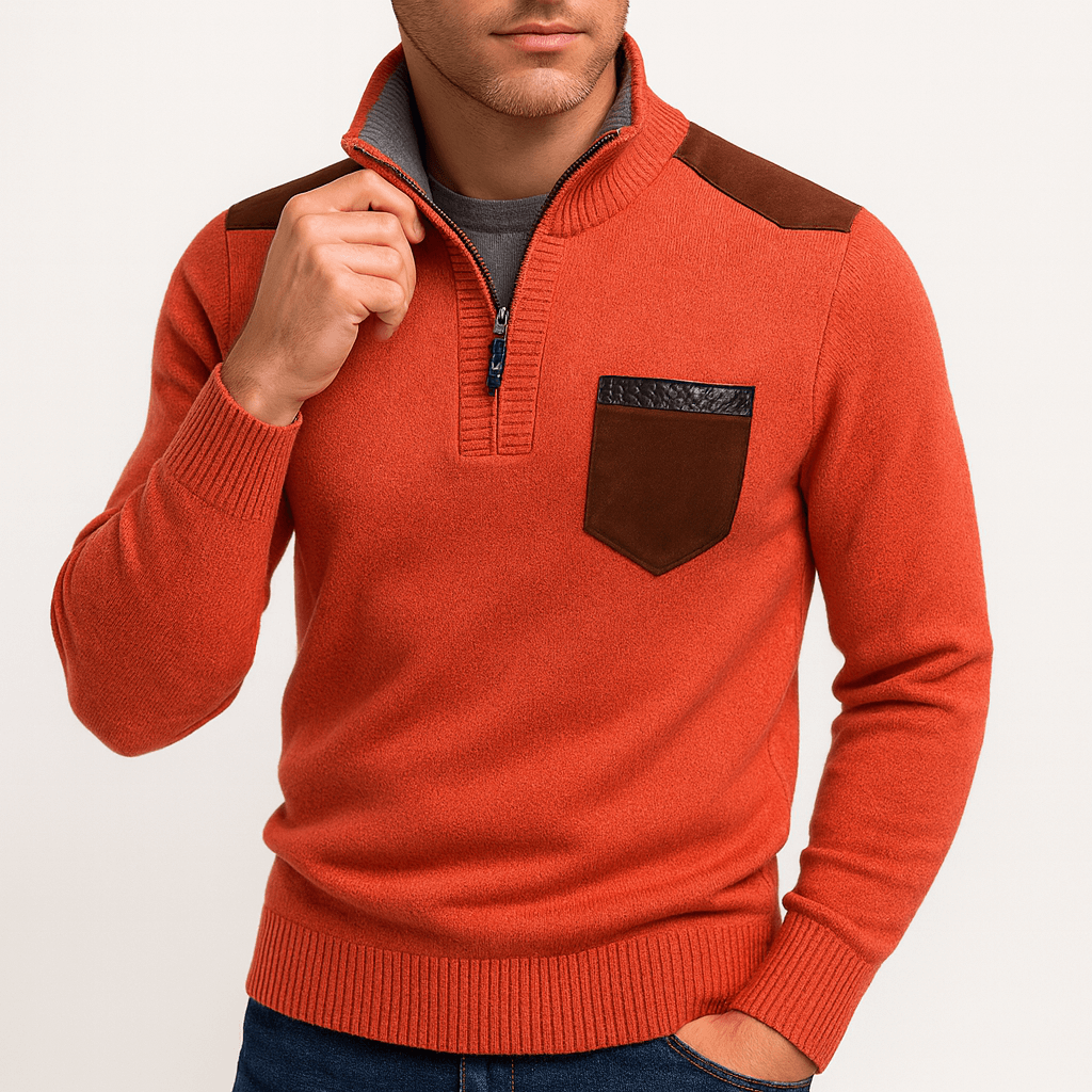 LUXEOUTFIT | Pullover mit Viertelreißverschluss 3