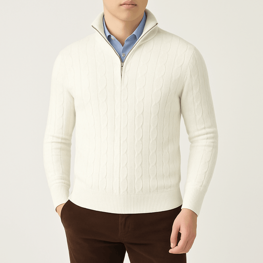 LUXEOUTFIT | Pullover mit Zopfmuster 0
