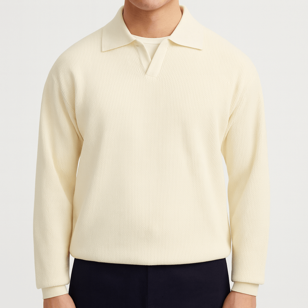 LUXEOUTFIT | Pullover mit gefaltetem Kragen 0