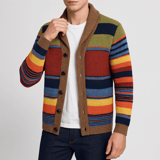 LUXEOUTFIT | Retro-Cardigan mit Streifen 0