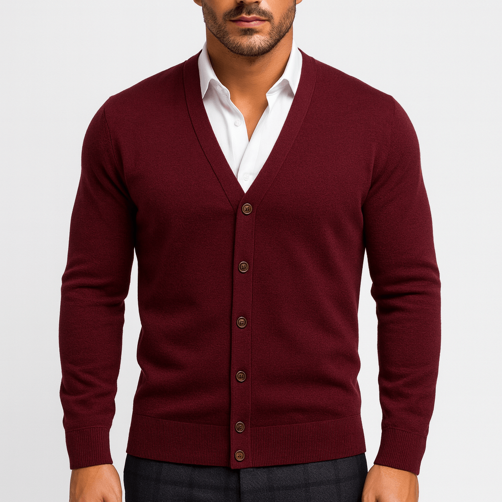 LUXEOUTFIT | Schmaler Cardigan mit V-Ausschnitt 0