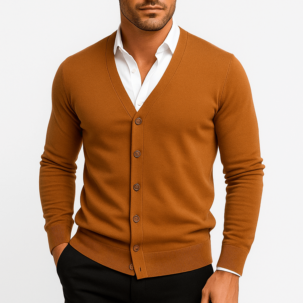 LUXEOUTFIT | Schmaler Cardigan mit V-Ausschnitt 1