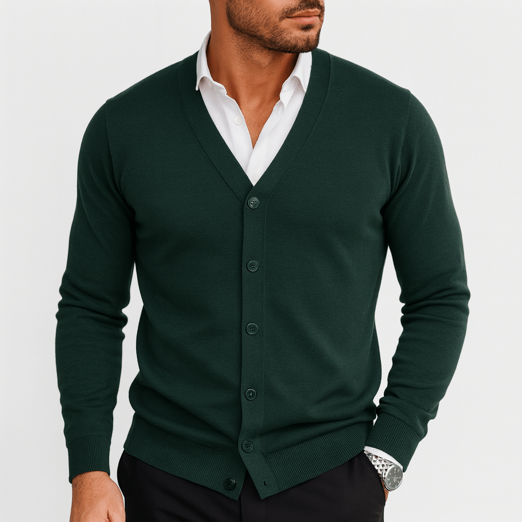 LUXEOUTFIT | Schmaler Cardigan mit V-Ausschnitt 2