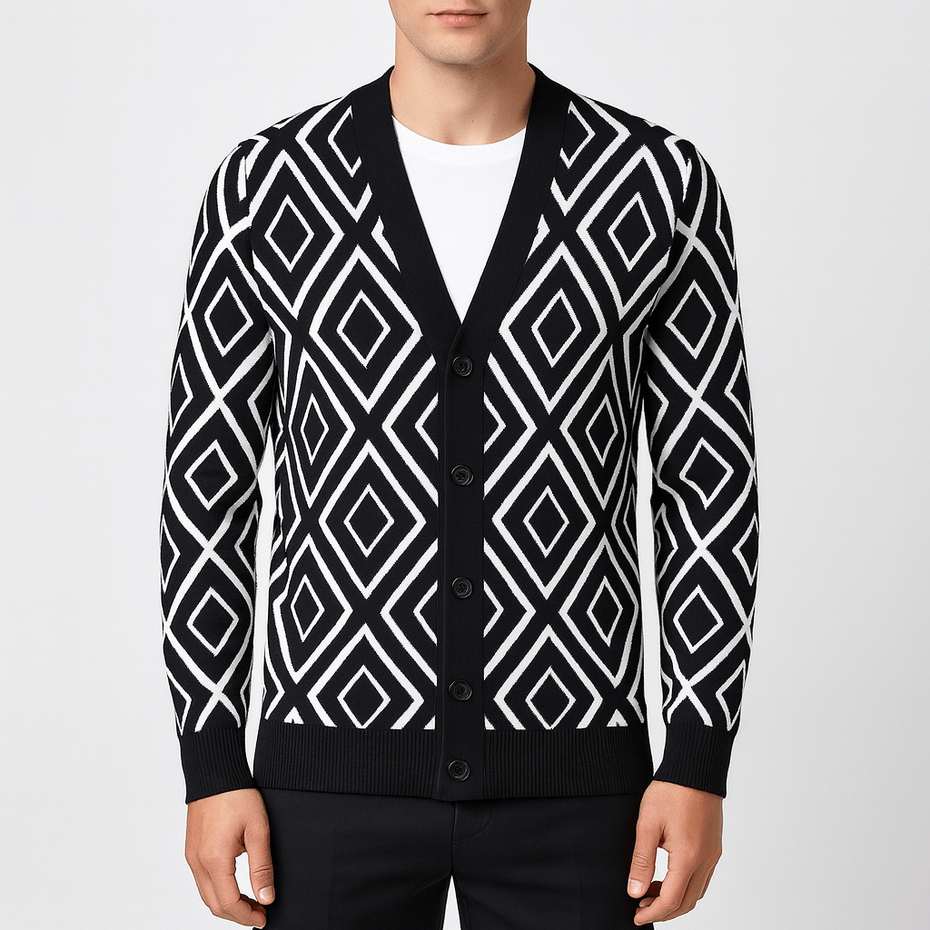 LUXEOUTFIT | Schmaler Jacquard-Cardigan 0