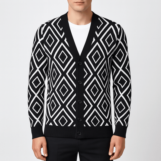 LUXEOUTFIT | Schmaler Jacquard-Cardigan 0
