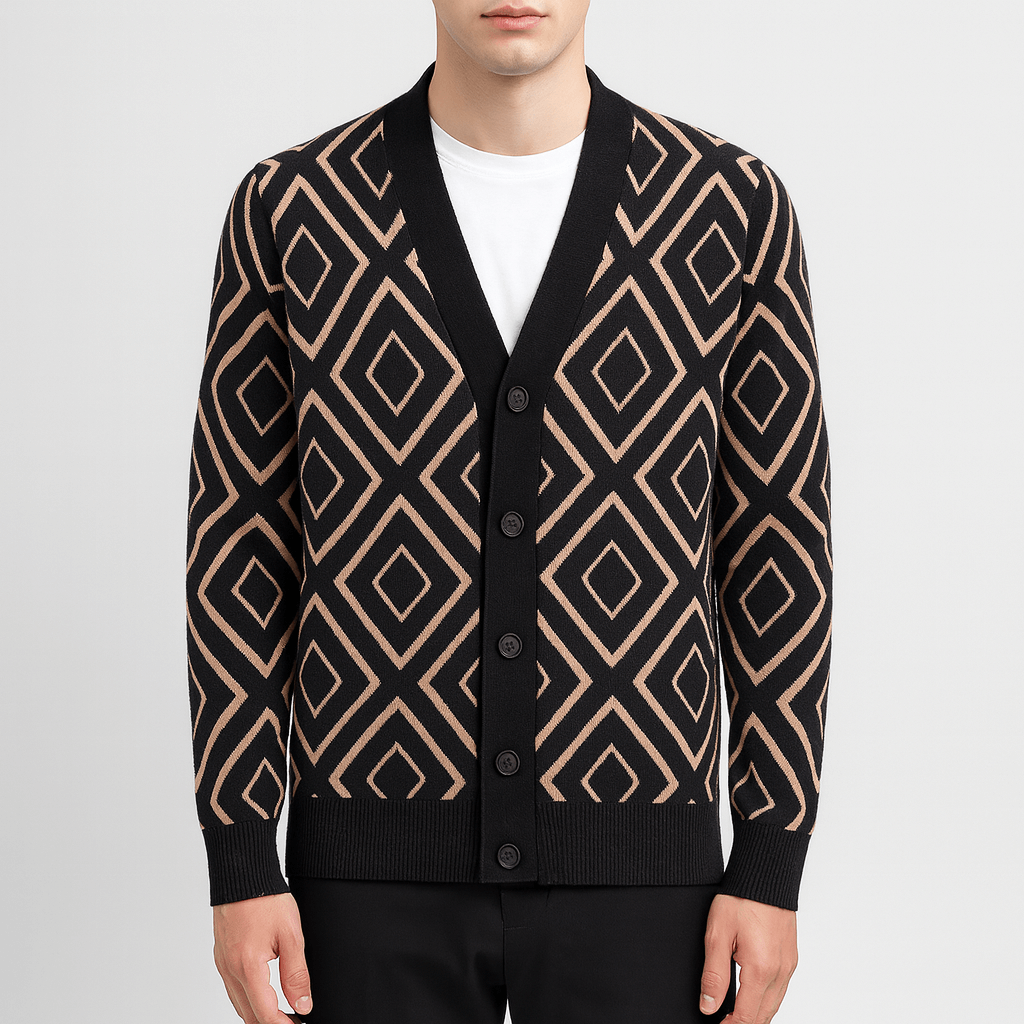 LUXEOUTFIT | Schmaler Jacquard-Cardigan 1