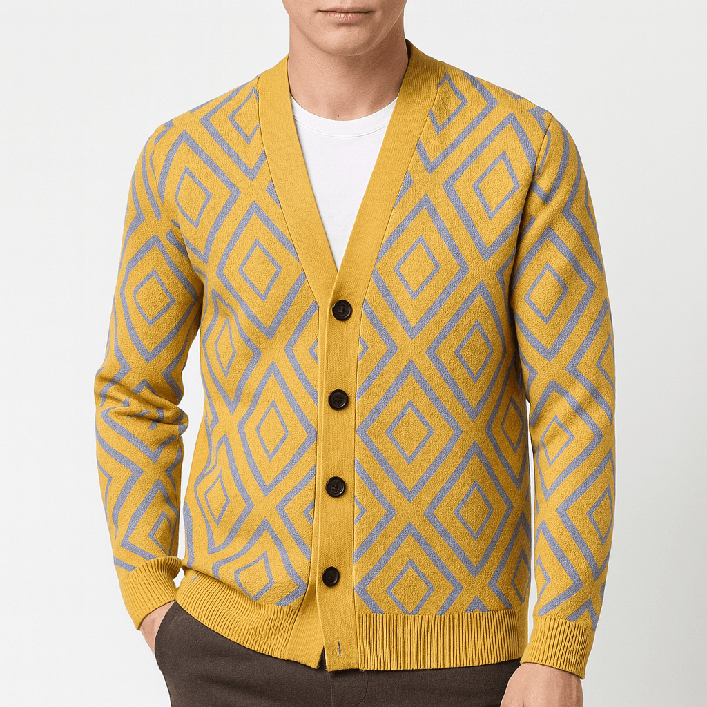 LUXEOUTFIT | Schmaler Jacquard-Cardigan 2