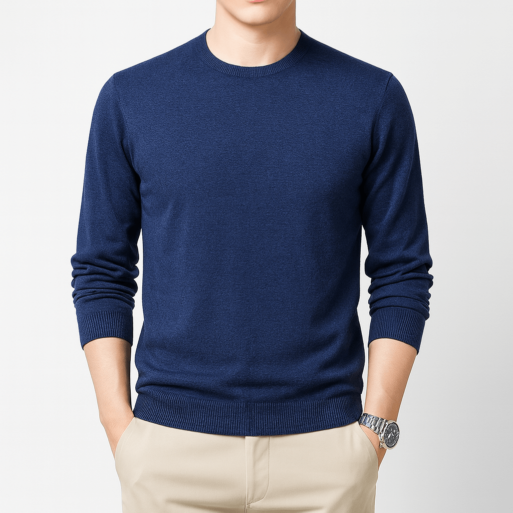 LUXEOUTFIT | Slim Fit Pullover mit Rundhalsausschnitt 0