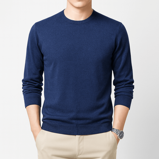 LUXEOUTFIT | Slim Fit Pullover mit Rundhalsausschnitt 0