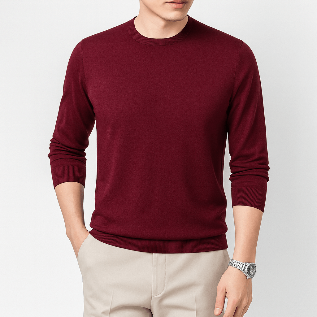 LUXEOUTFIT | Slim Fit Pullover mit Rundhalsausschnitt 1