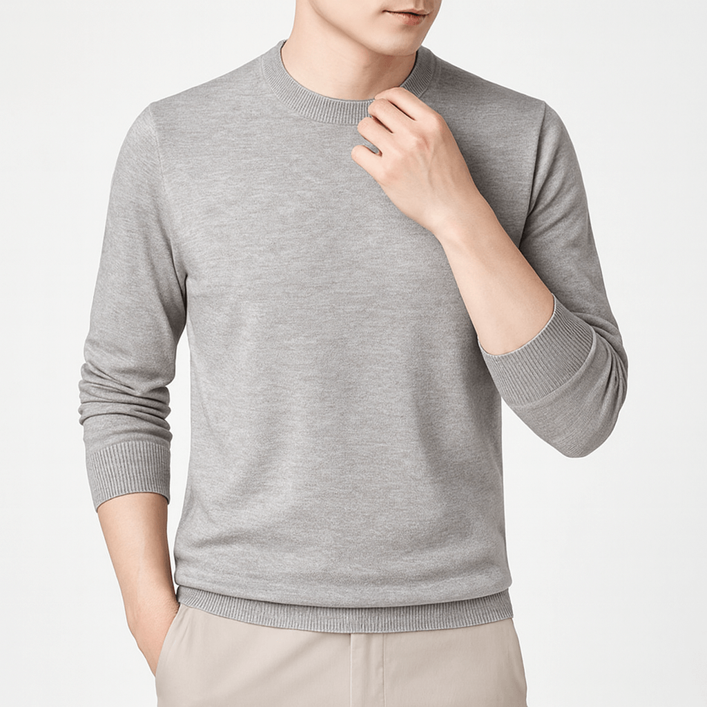 LUXEOUTFIT | Slim Fit Pullover mit Rundhalsausschnitt 2