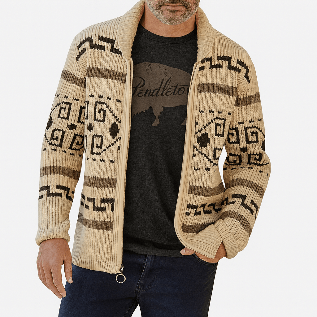 LUXEOUTFIT | Strick-Cardigan mit Reißverschluss 0