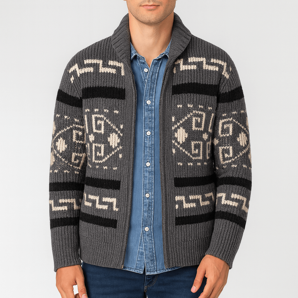 LUXEOUTFIT | Strick-Cardigan mit Reißverschluss 1