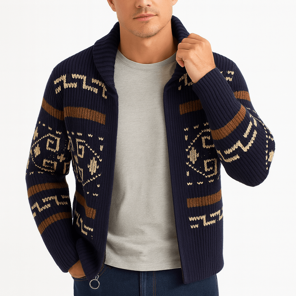 LUXEOUTFIT | Strick-Cardigan mit Reißverschluss 2