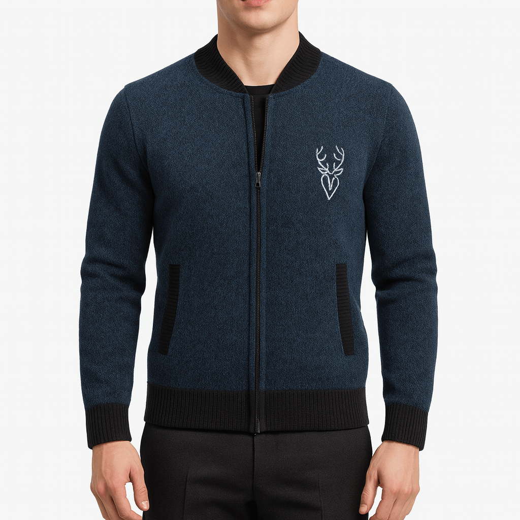 LUXEOUTFIT | Strick-Sweatshirt mit Reißverschluss 0