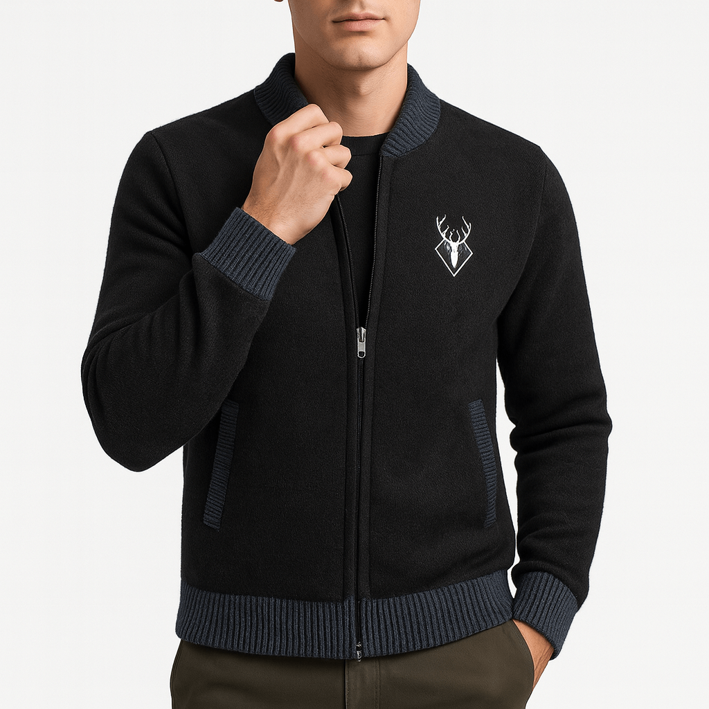 LUXEOUTFIT | Strick-Sweatshirt mit Reißverschluss 1