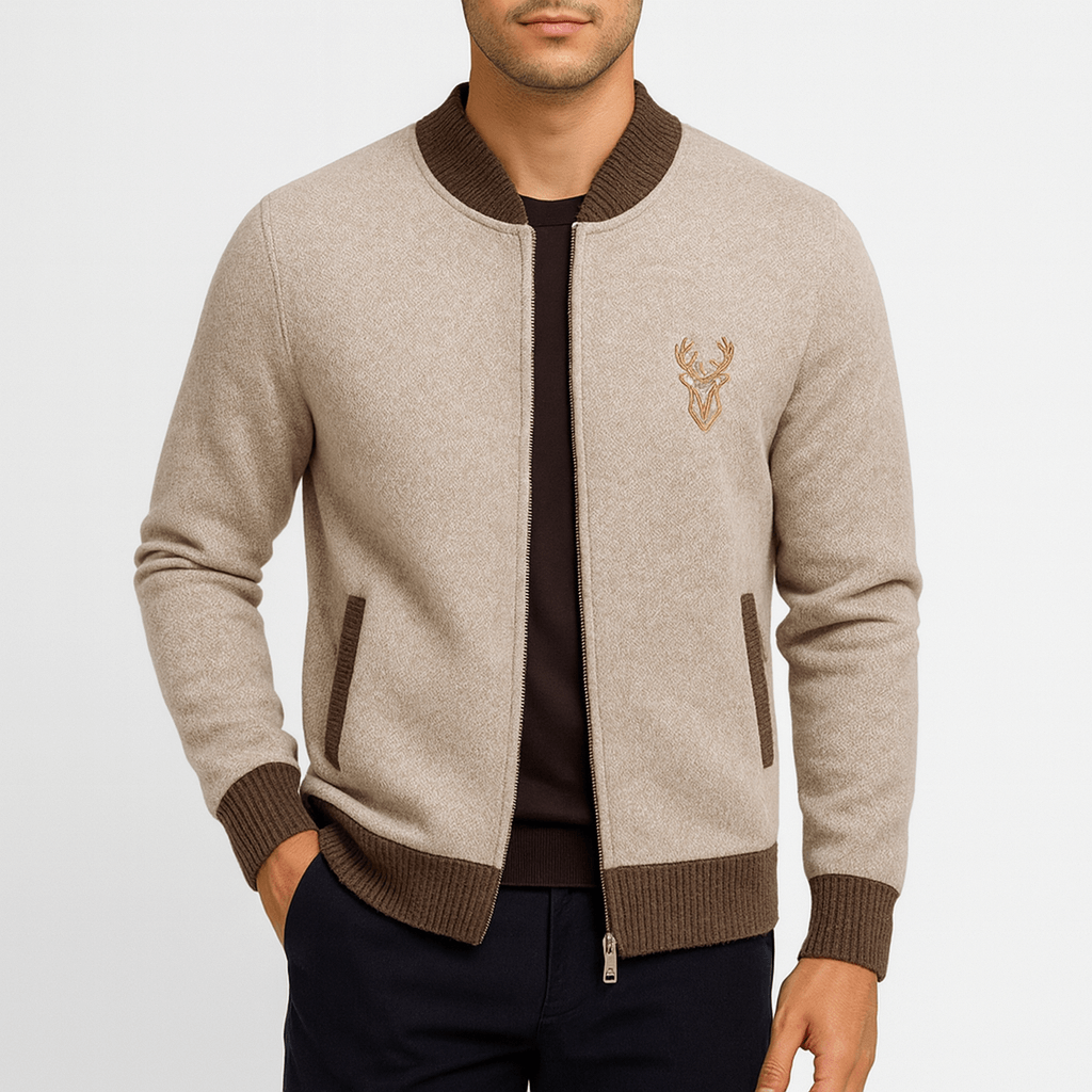 LUXEOUTFIT | Strick-Sweatshirt mit Reißverschluss 2