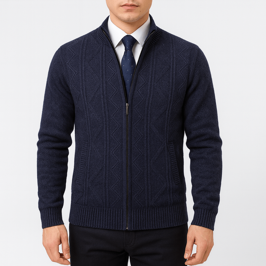 LUXEOUTFIT | Strickjacke mit Reißverschluss 0