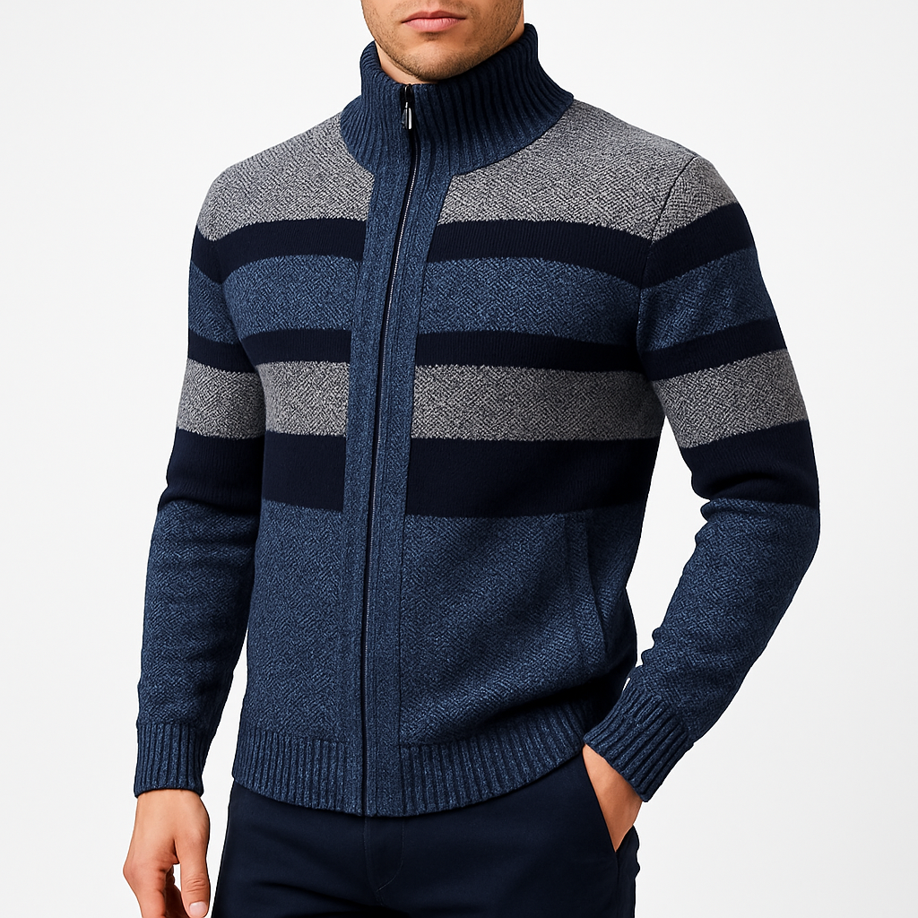 LUXEOUTFIT | Strickjacke mit Reißverschluss 0