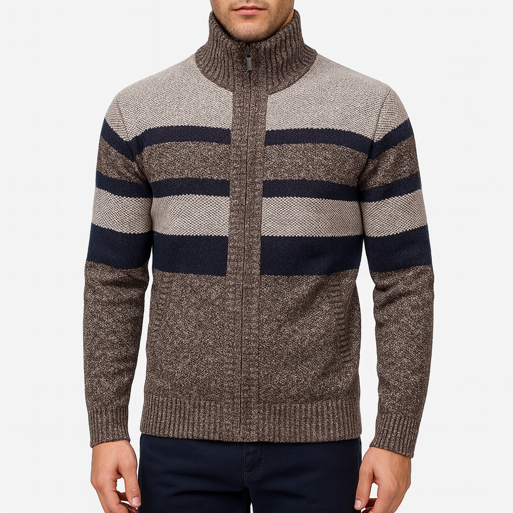 LUXEOUTFIT | Strickjacke mit Reißverschluss 1