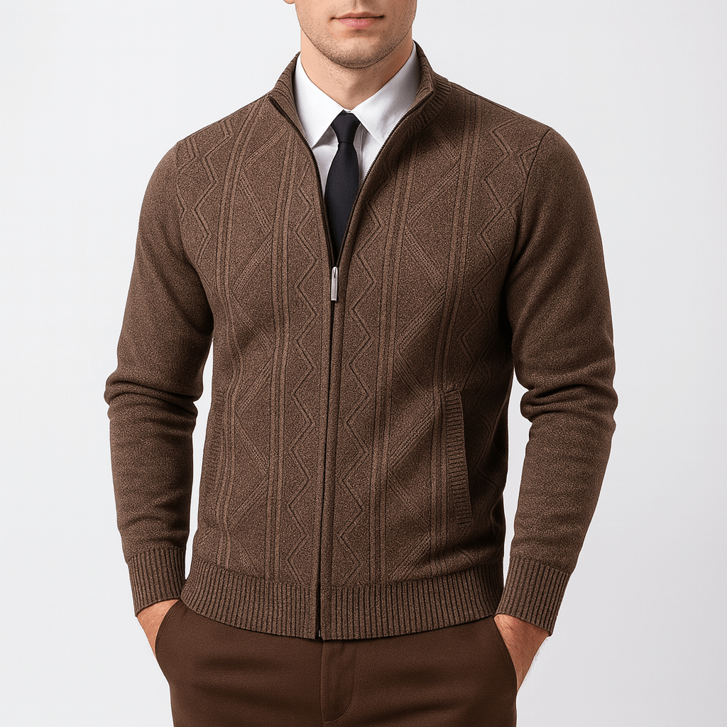 LUXEOUTFIT | Strickjacke mit Reißverschluss 2