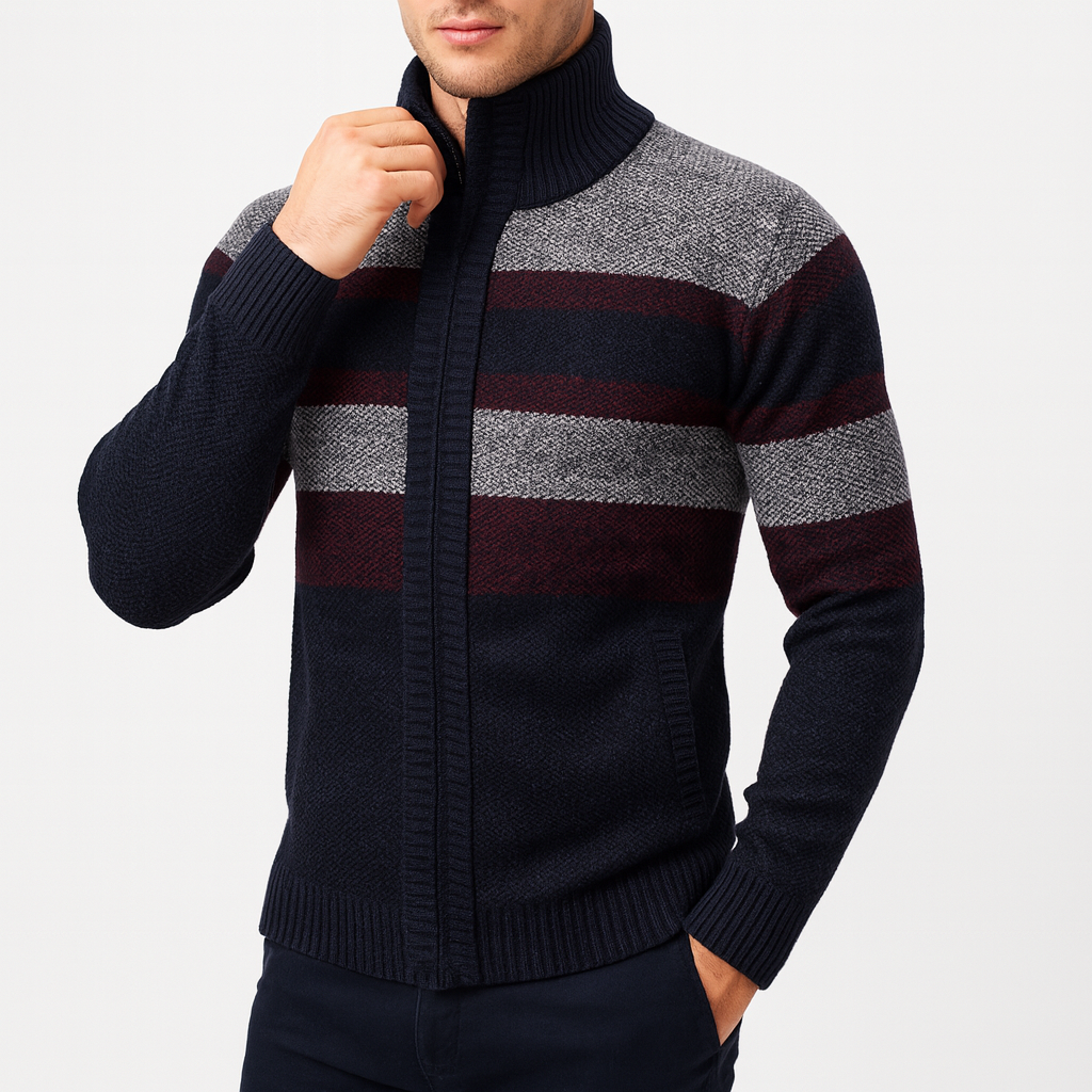 LUXEOUTFIT | Strickjacke mit Reißverschluss 2